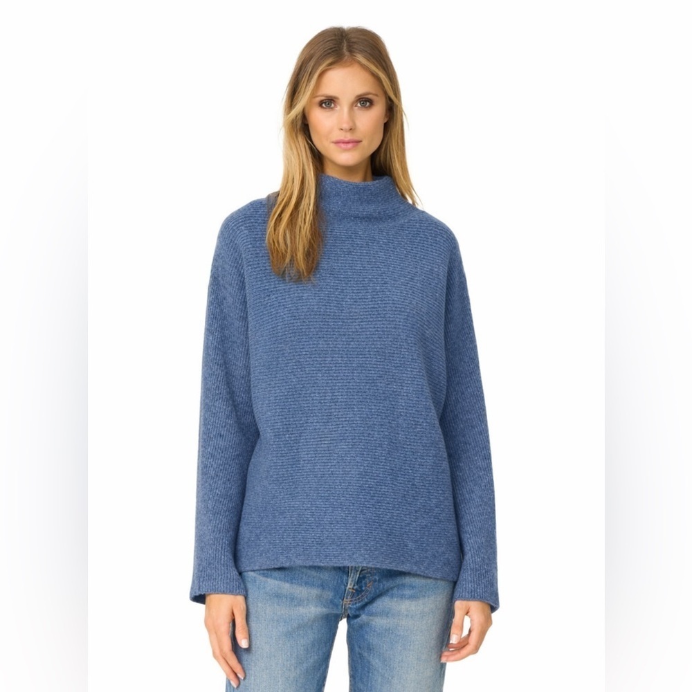 Vince Cashmere Wool Sweater Women's Size S Blue Casual Quiet Luxury Minimalist